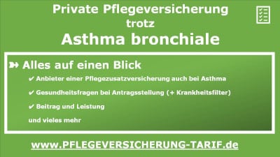 Private Pflegeversicherung trotz Asthma bronchiale
