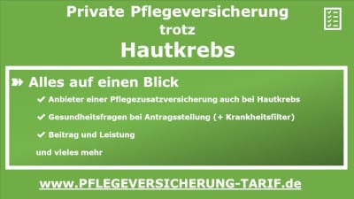 Private Pflegeversicherung trotz Hautkrebs