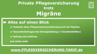 Private Pflegeversicherung auch bei Migräne